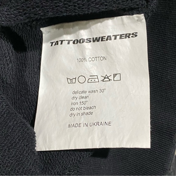 TTSWTRS  Logo Crew Neck Black Sweatshirt UNIFIT Distressed - Picture 9 of 11